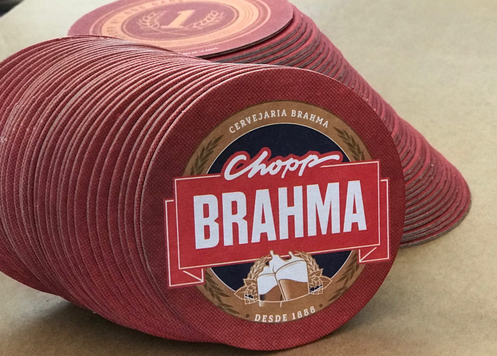 Bolacha de Chopp Brahma 2018